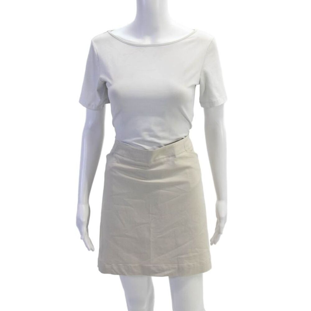 Nike Golf Womens Solid Four Pocket Mini Activewear Skort Beige Size 16